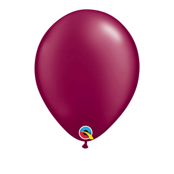 Round Pearl Burgundy Qualatex Latex Pack Of