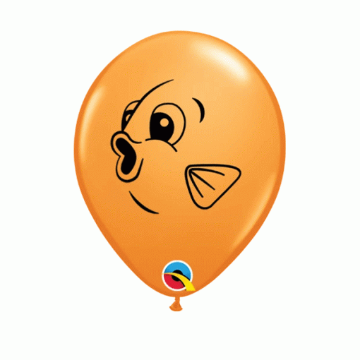 Round Orange Fish Face