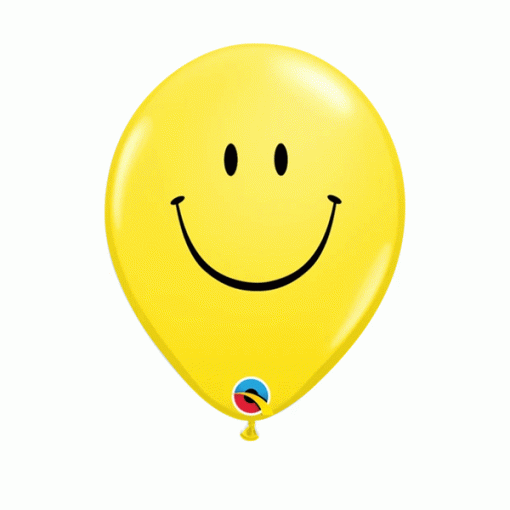 Round Yellow Smile Face (Black)