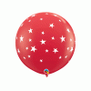 3FT ROUND RED CONTEMPO STARS-A-ROUND