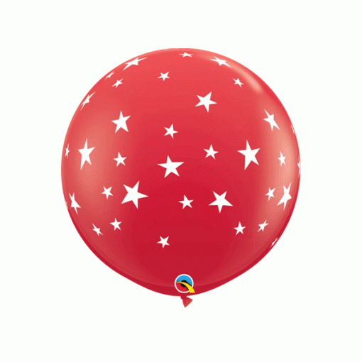 3FT ROUND RED CONTEMPO STARS-A-ROUND