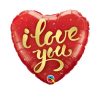 18" HEART I LOVE YOU GOLD SCRIPT #78541 - EACH (PKGD.)