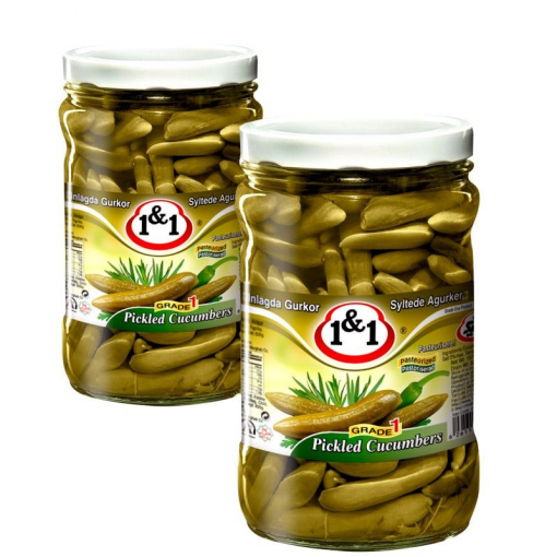 Canned Pickled Cucumber 1&1 660g (khiyarshoor kheyli riz)