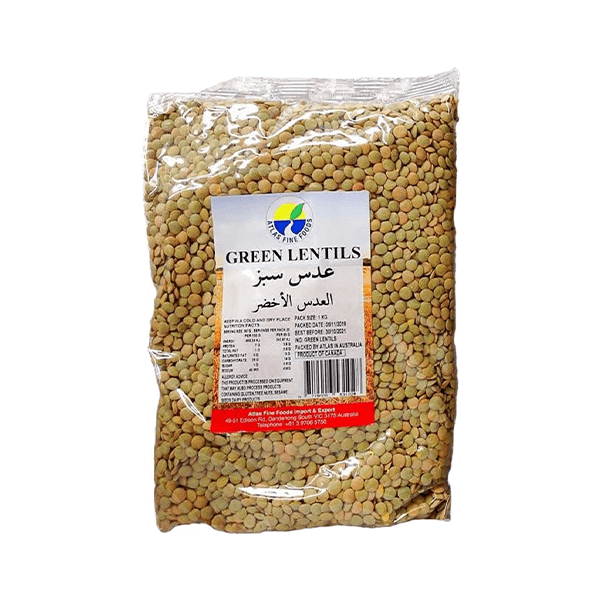 Green Lentils Atlas Fine Foods (Adas Sabz) - Ilex Online