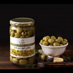 Lunex Green Pitted Olive Pickles 700g (zeyton bedone hasteh)