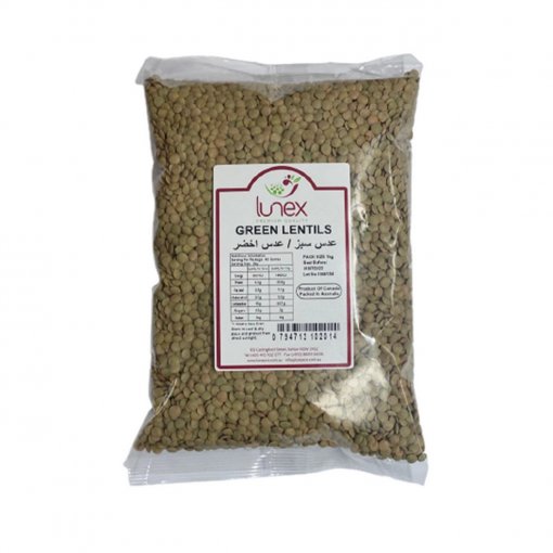 Lunex Green Lentils 1kg (adas sabz)