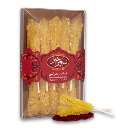 Saharkhiz Saffron Crystal Rock Candy Sticks 150g